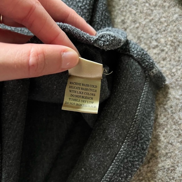 True Grit American Outdoor Co Grey Fleece 1/4 Zip Pullover Sweater Men’s Large - Picture 5 of 12